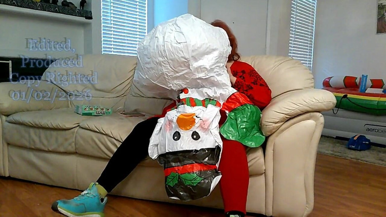BBW nurse Vicki adventures with friends: BBW Mature Redheaded Nurse Vicki Blows up Inflatable Snowman for...