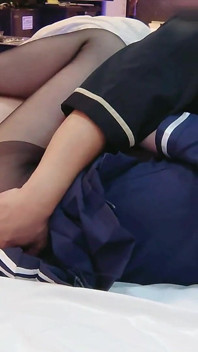 Blindfolded Pantyhose Sex with a Cute High School Girl in Uniform, Irresistible Creampie Inside Her Vagina, Amateur Blowjob,
