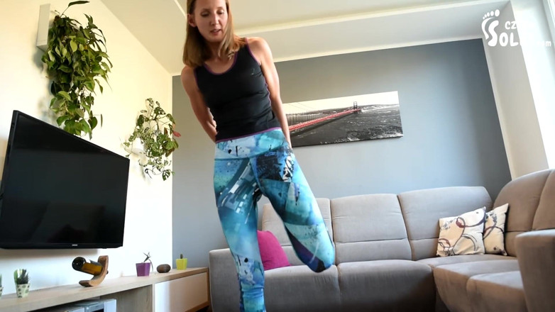 Czech Soles - foot fetish content: Sporty girl's sweaty feet and nice socks tease