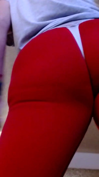 Legging ketat jongkok pantat besar flex