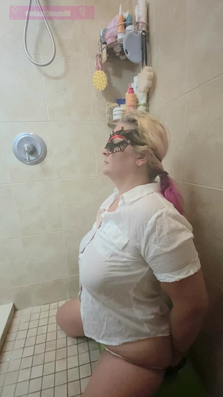 Thumbnail of Stunning Blonde Pissed on Dressed