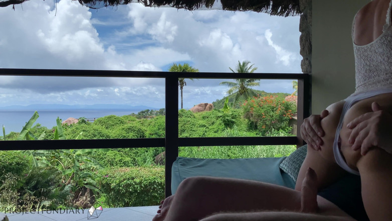 Projectsexdiary: Wife bouncing cock on balcony