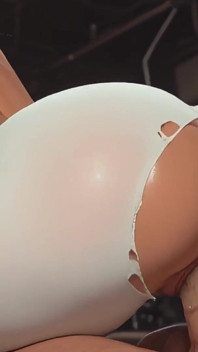 Chica En Forma Montando Polla Sexo En El Gimnasio! Leggings Rasgados Vaquera