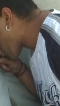 Deep Rimming Tgirl Ass on Balcony Throbbing Cock Sucked Sloppy