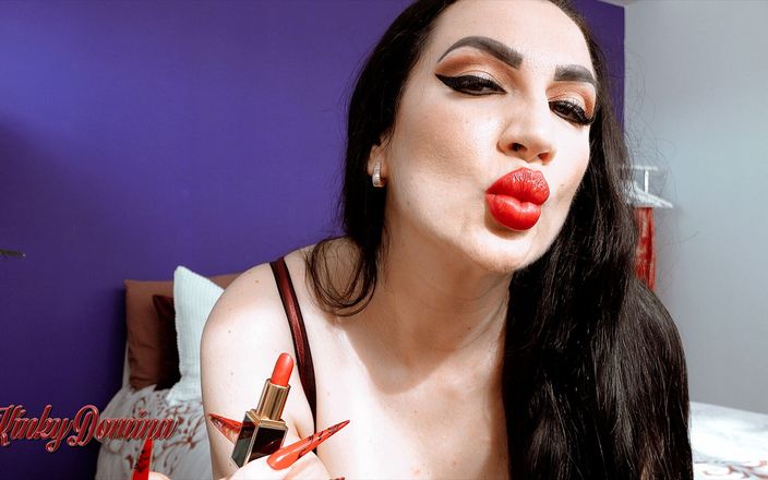 KinkyDomina: 来自红色唇膏女王的CEI Asmr
