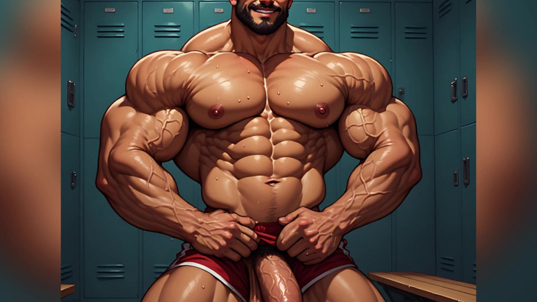 Erotic Man: Art des hommes musclées dans les vestiaires