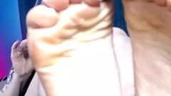 Lady Angela Wrinkled Soles Foot Fetish Pedicured Toes Tattooed Goddess