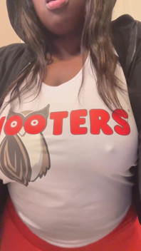 A Horny Hooters Girl Puts on a Show for You.