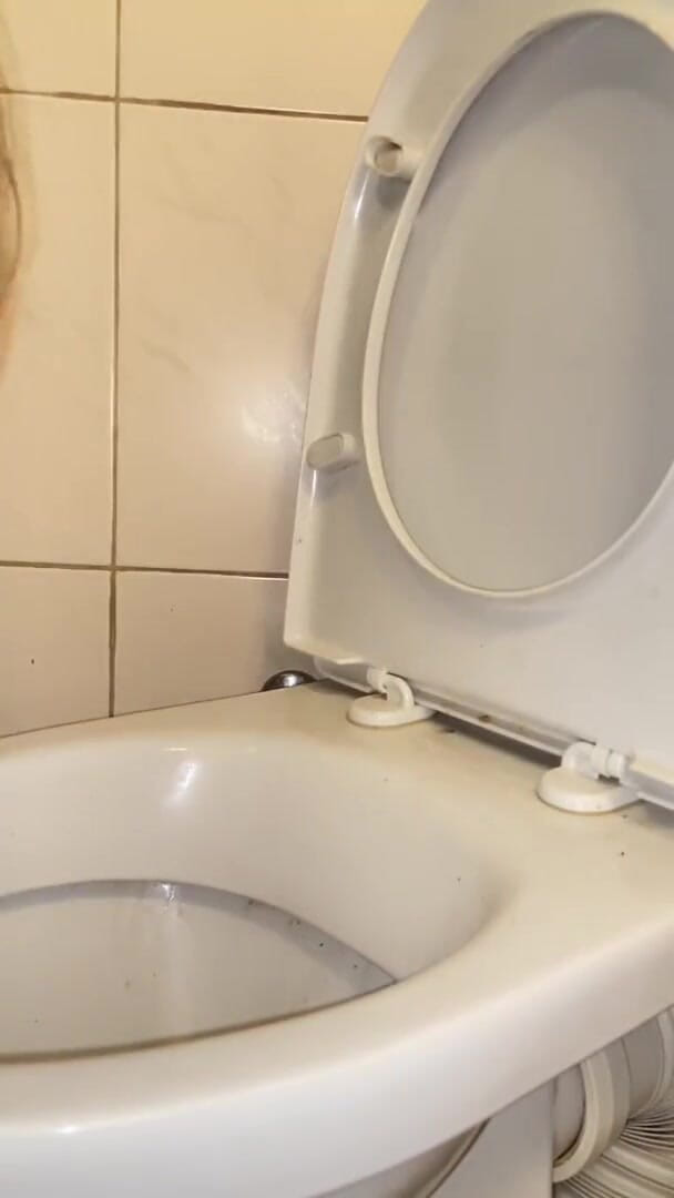 Elena917: 舌でトイレを小便して掃除