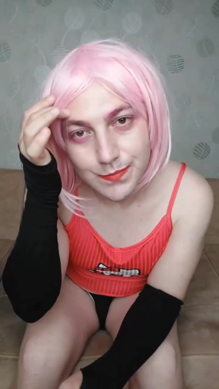 Kitty_Cross: Roztomilé kraťasy cowgirl Sissy Hladké nohy Velký zadek