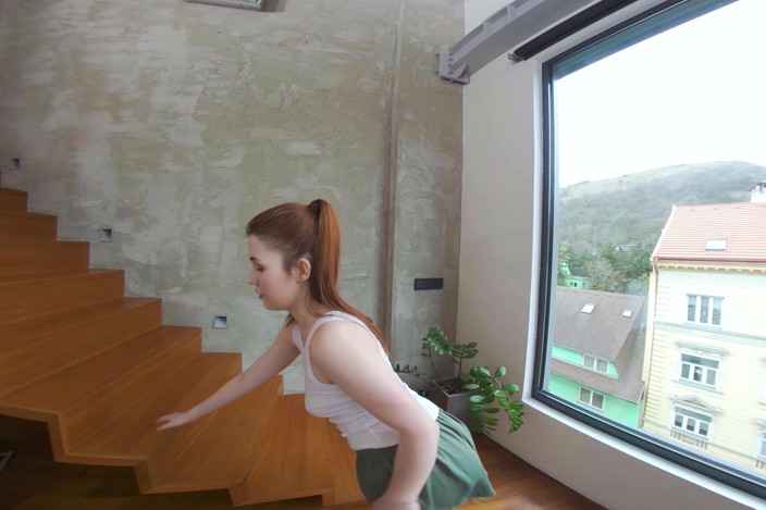 VRSexperts: Shy Teen Strips by the Window