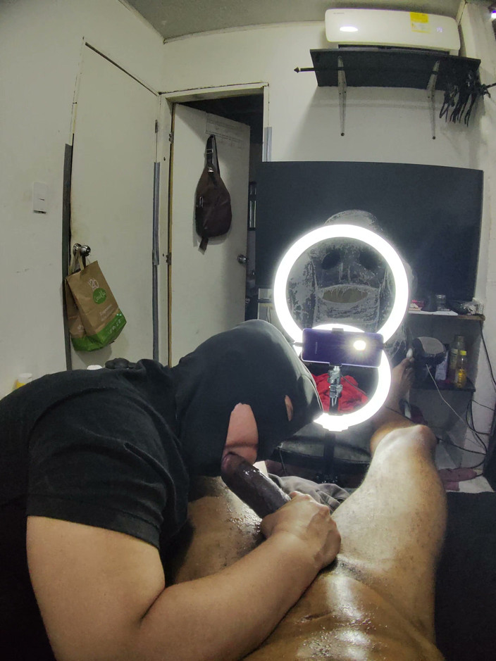 Cum-lobian dickdrainers: Throat Champ Black Mask 2