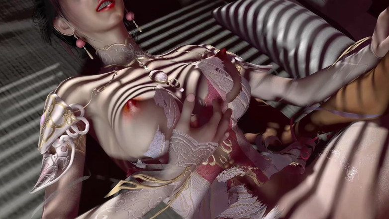 Why fuck so hard: 3D napalona dziwka modelka Cosplay ubrana w seksowną sukienkę tak...