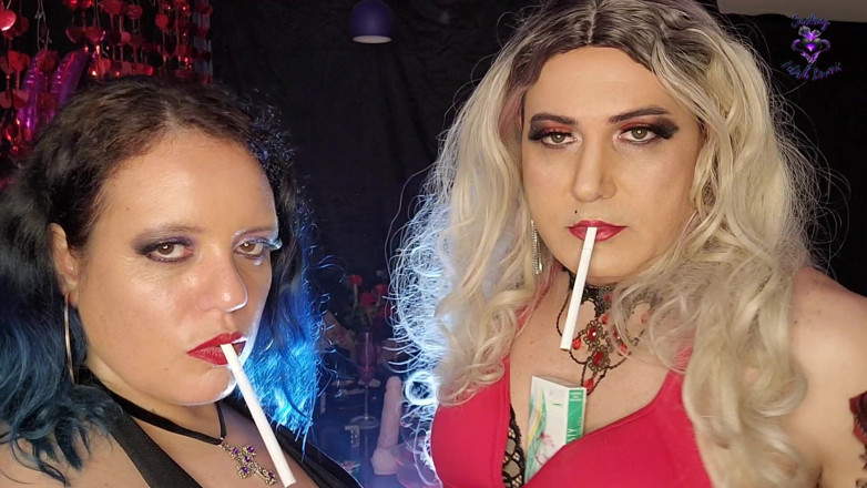 Smoking fetish lovers: Smoky Seduction: Misty120s Kisses