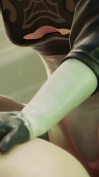 2b Big ass anal cowgirl jebanie po niechlujnym obciąganie - Nier Automata 3D Porno