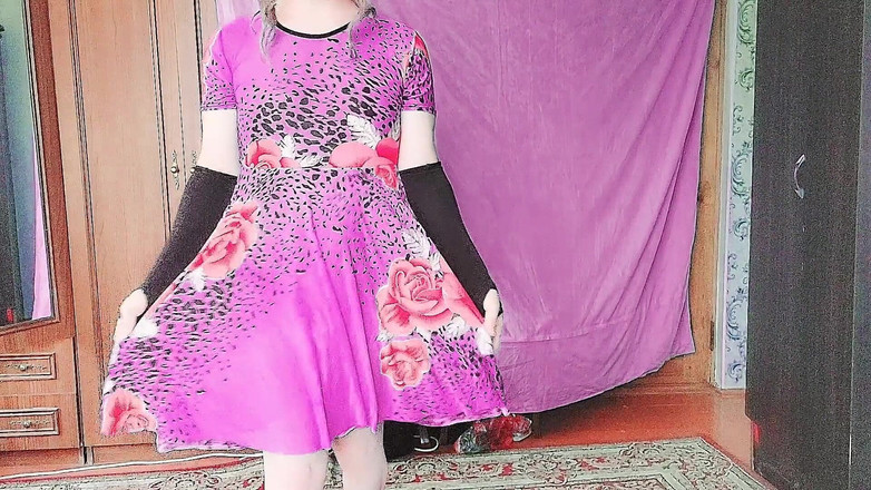 Kitty_Cross: Niñera bonita femboy en tres color de vestido caliente botín...