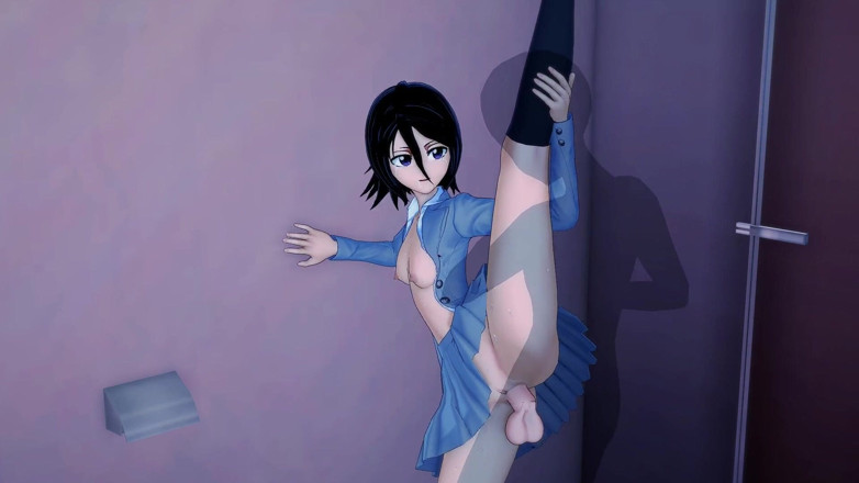 HentaiF3tish: Rukia takes a creampie after a hand job