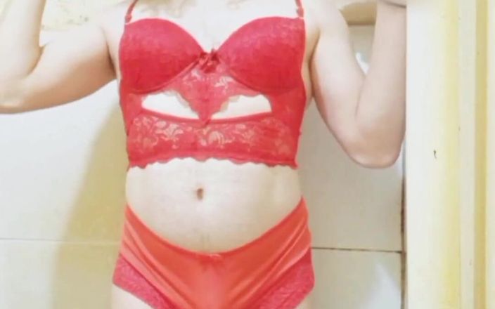 Carol videos shorts: De rode lingerie van mijn stiefzus passen