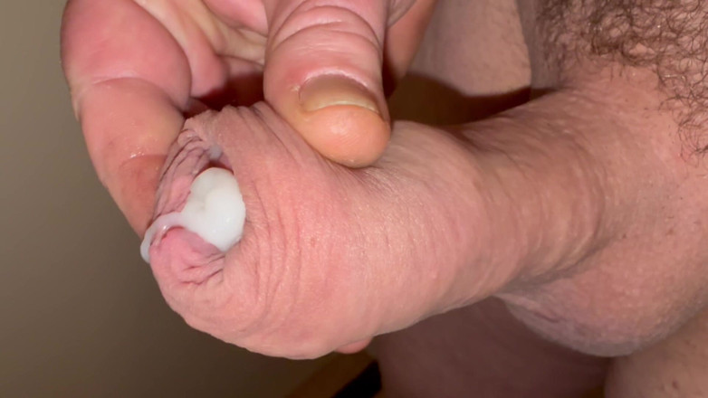Foreskinguy: Thick Cock Stroking with Long Foreskin and Cumshot