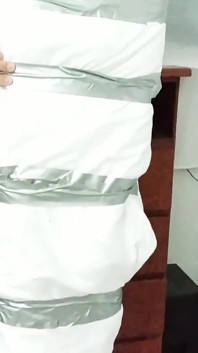 ममीफाइड पैंटी हेड बंधन यात्रा के लिए तैयार