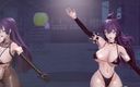 Mmd anime girls: Mmd R-18 fete anime clip sexy cu dans 155