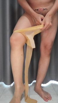 Sissykanisa's Lingerie Collection Ep21: Open Cock Tip Pantyhose