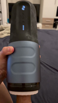 Playing with Toy Masturbator