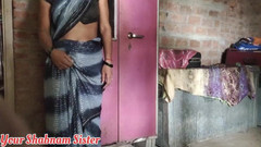 Hot Nisha bhabhi: Vesnická bhabhi nosí sárí a šuká na poli.