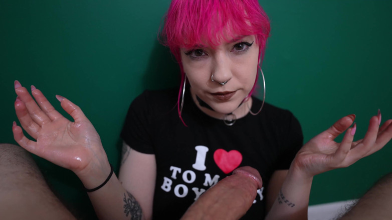 lilredvelvettt: Light cbt femdom masturbación con la mano