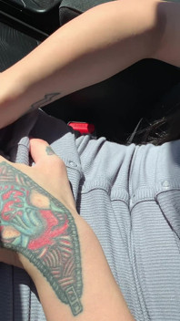 Cumming in the Drivers Seat