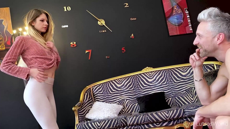 Lutros World: Domowy wielki kutas głębokie gardło casting od Rebecca Volpetti