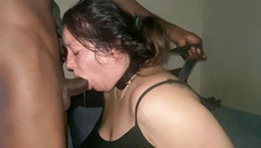 Real homemade BBW BBC porn: WildEnglishbbw 大黑屌 nata4sex 把我叫醒，深喉喷在我的阴户和屁股上