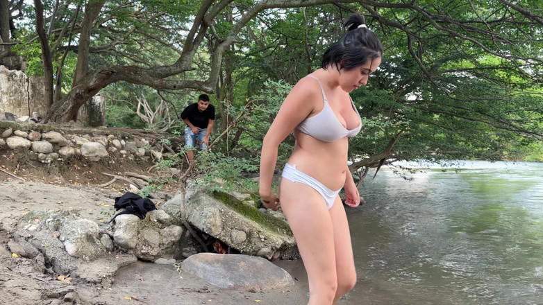 ManuelaAlvarez: Latin Guy Watches Shy Sexy Girl Naked in the River...