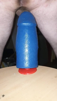 Dildoya biniyorum, doğal, mavi, büyük
