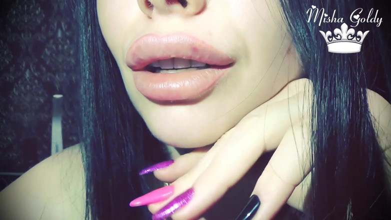 Goddess Misha Goldy: Ich habe meine lippen noch größer gemacht! Lippen größer - komm...