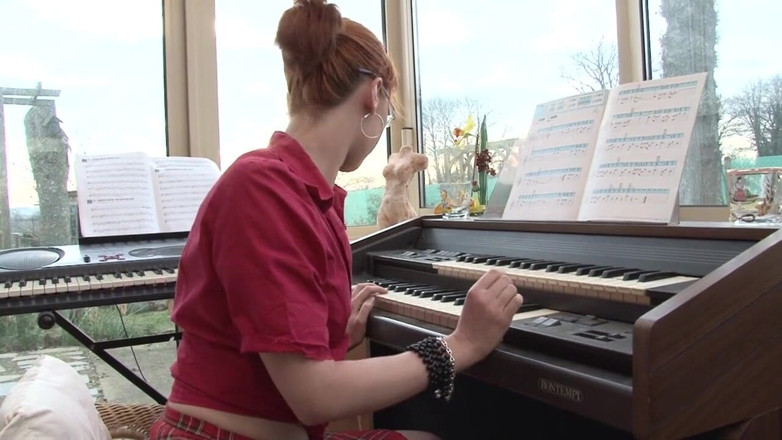 Nude in France: Amazing petite redhead student slut gets deep sodomized