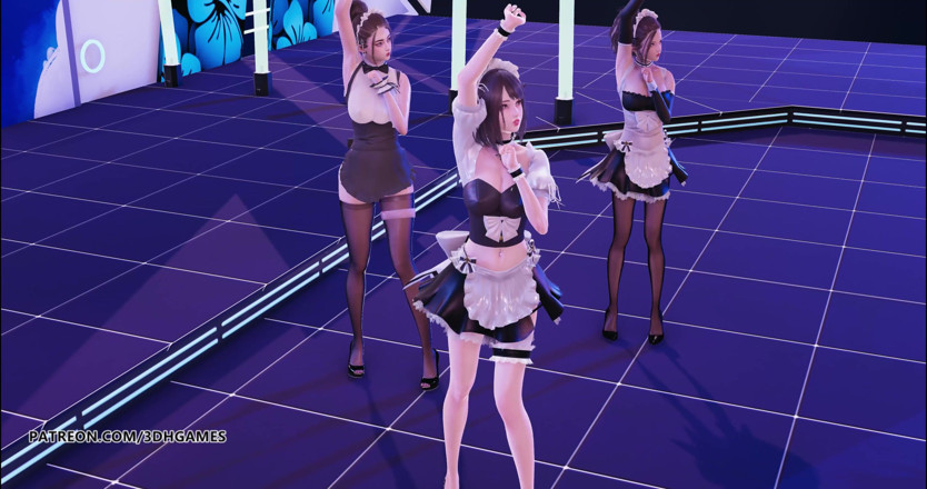 3D-Hentai Games: สาวใช้เซ็กซี่สุดแซ่บเต้นยั่วๆ สไตล์ Hurly Burly 4K