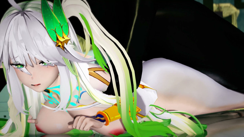 NSFWOtaku: Genshin Impact - Dendro Archon Rukkhadevata X Hilichurl Sex - 3D Hentai Animations