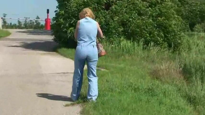 Femdom Austria: Blonde slut gets her pants wet of piss