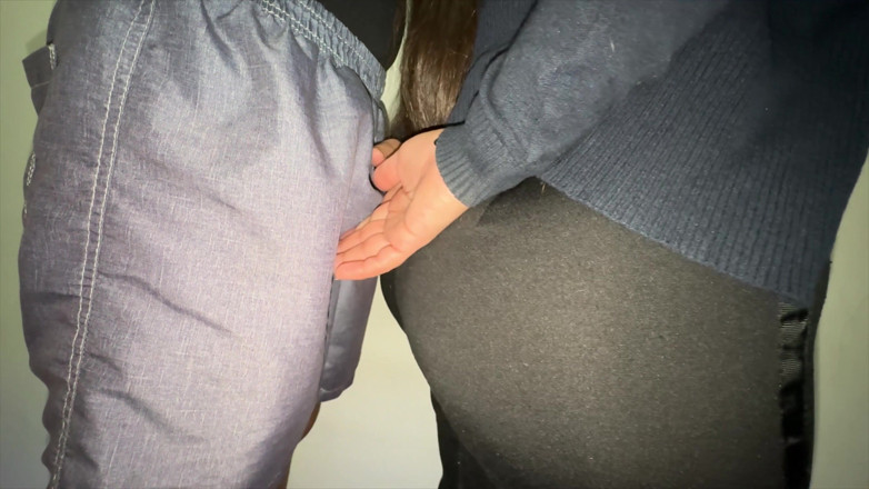 CoupleOfHotSins: Big-bootied Girl Gropes a Stranger's Penis