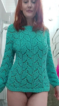 Jag stickade mig en topp och en tröja, skryta)))