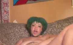 Solo Masturbation: Colorful Pubes