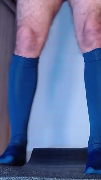Exercising Naked Using Long Socks