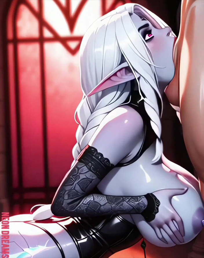Neon dreams: Neon Dreams - Porcelain Dark Elf
