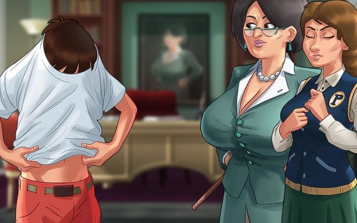 LewdArcade: Summertime Saga Cookie Jar - Annie 그리고 Principal Smith 섹스 장면 모음집