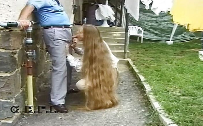 Nasty matures and dirty grannies club: Old guys bang a blonde chick