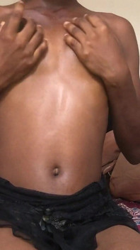 Sexy Ebony Teen Small Tits in See Through Top