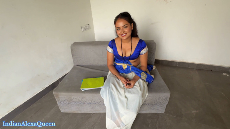 IndianAlexaQueen: A beautiful student pressured her teacher into taking some time...