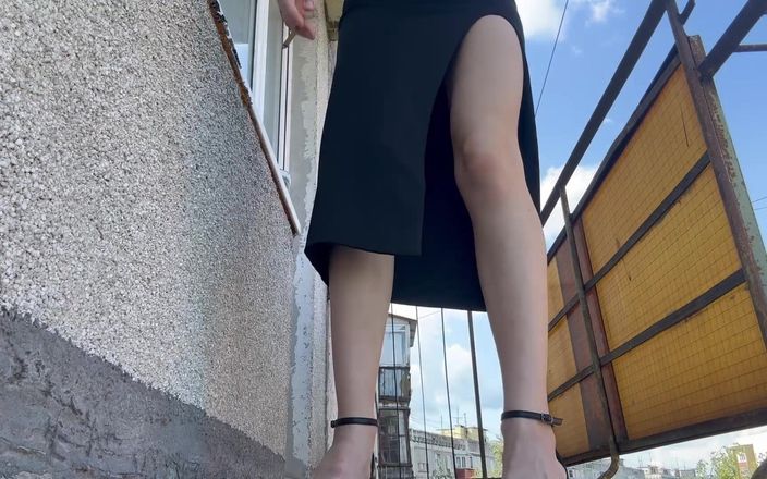 Holy Harlot: Giantess Smoking Outdoors in Skirts Not Panty