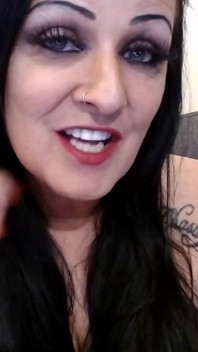 Red Lipstick Application Topless Flirt
